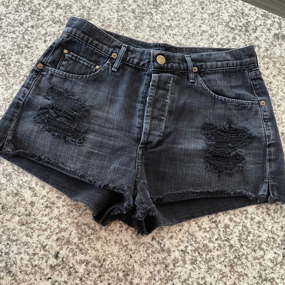Citizens of Humanity black denim jean shorts